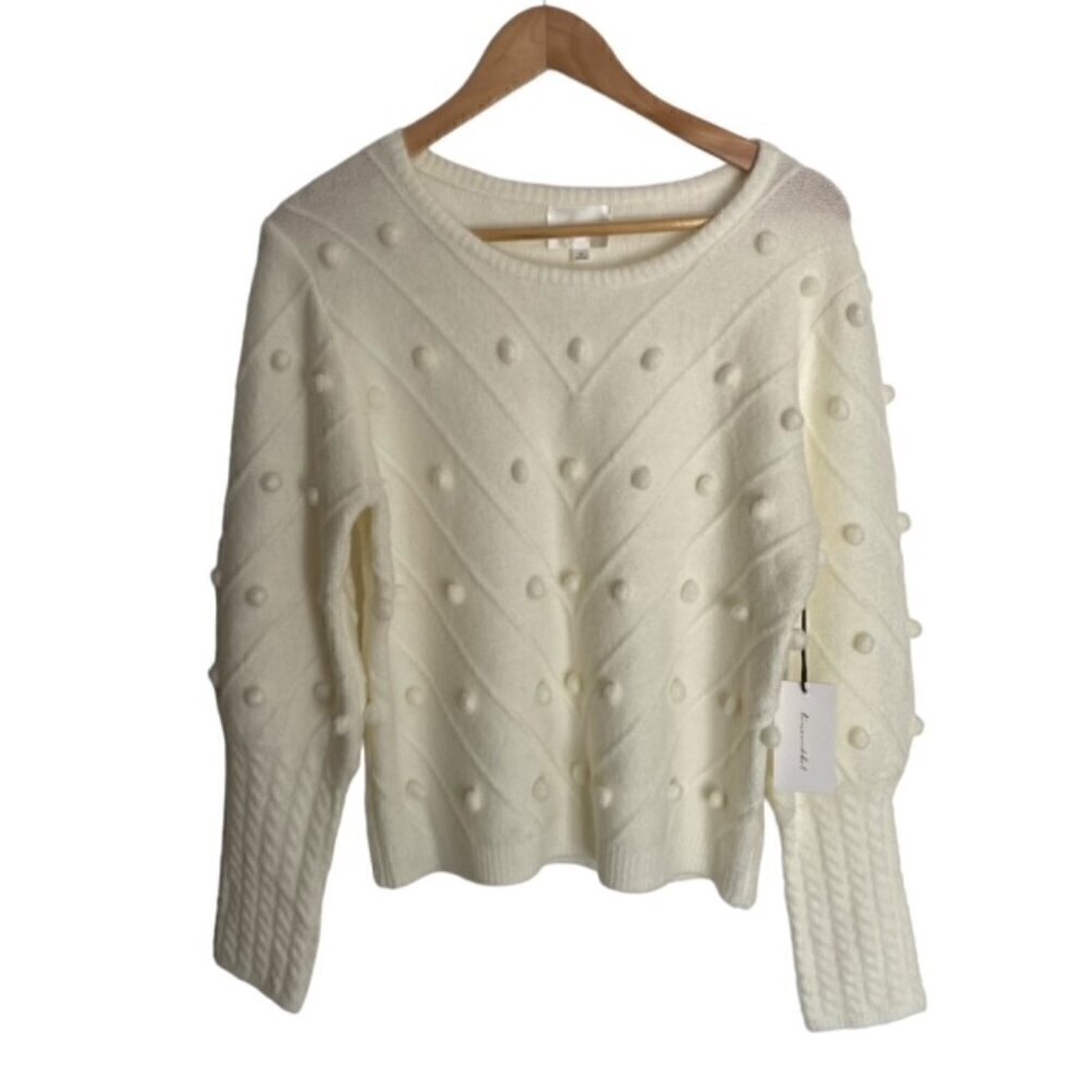 NWT Line and Dot Leah Pom Pom Sweater Medium